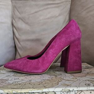 Rebecca Minkoff hot pink suede heels size size 4.5 EU‎ 35